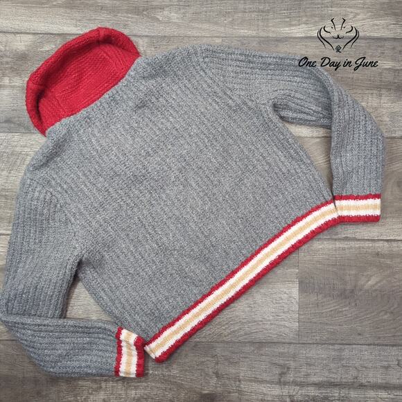 American Eagle Outfitters Zip Front Long Sleeve Knot Sweater Size S - Picture 5 of 5